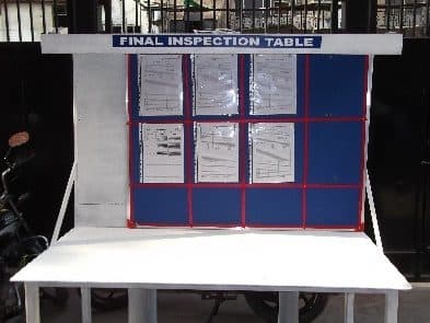 Final inspection station at VMCPL